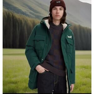 LEVIS Eastport Utility Jacket Coat A35620001 Green Mens Parka SIZE Medium Coat